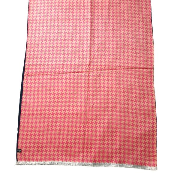 CHANEL Luxury Vintage Pink Multi-Color Charmed CC Blanket Scarf Shawl Wrap - Picture 7 of 15